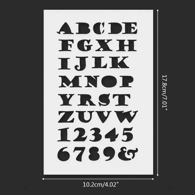 24pcs/set Alphabet Letters Drawing Template Stencil Painting Embossing Scrapbook