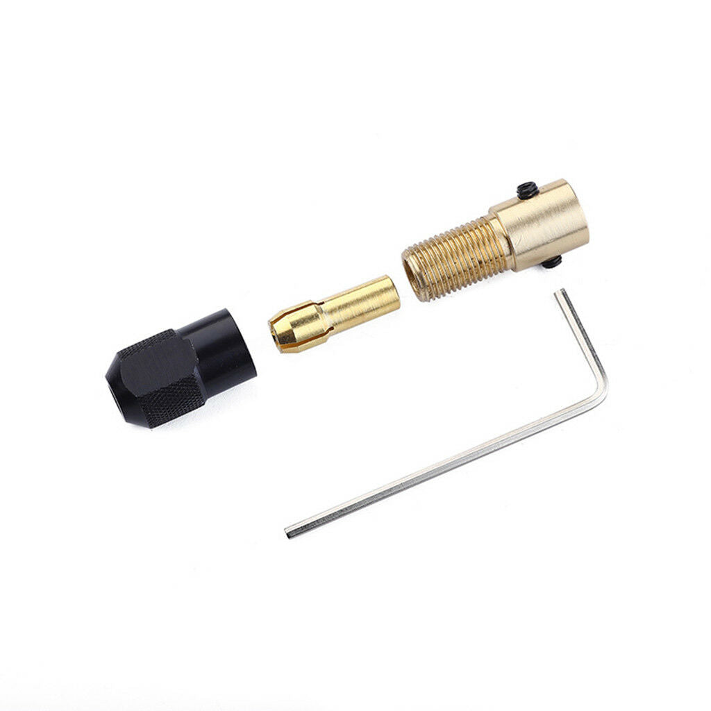 Pack of 6pcs Brass Drill Bit Collet Mini Twist Drill Tool Chuck Set Adapter