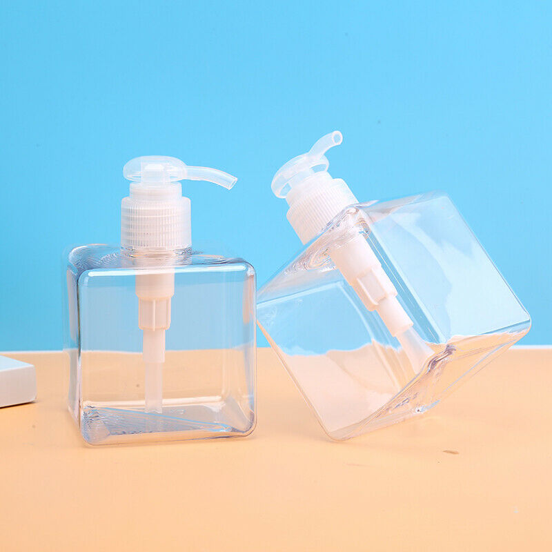 250ml Empty Emulsion Bottle Transparent Plastic Liquid Dispenser Shampoo BoDD