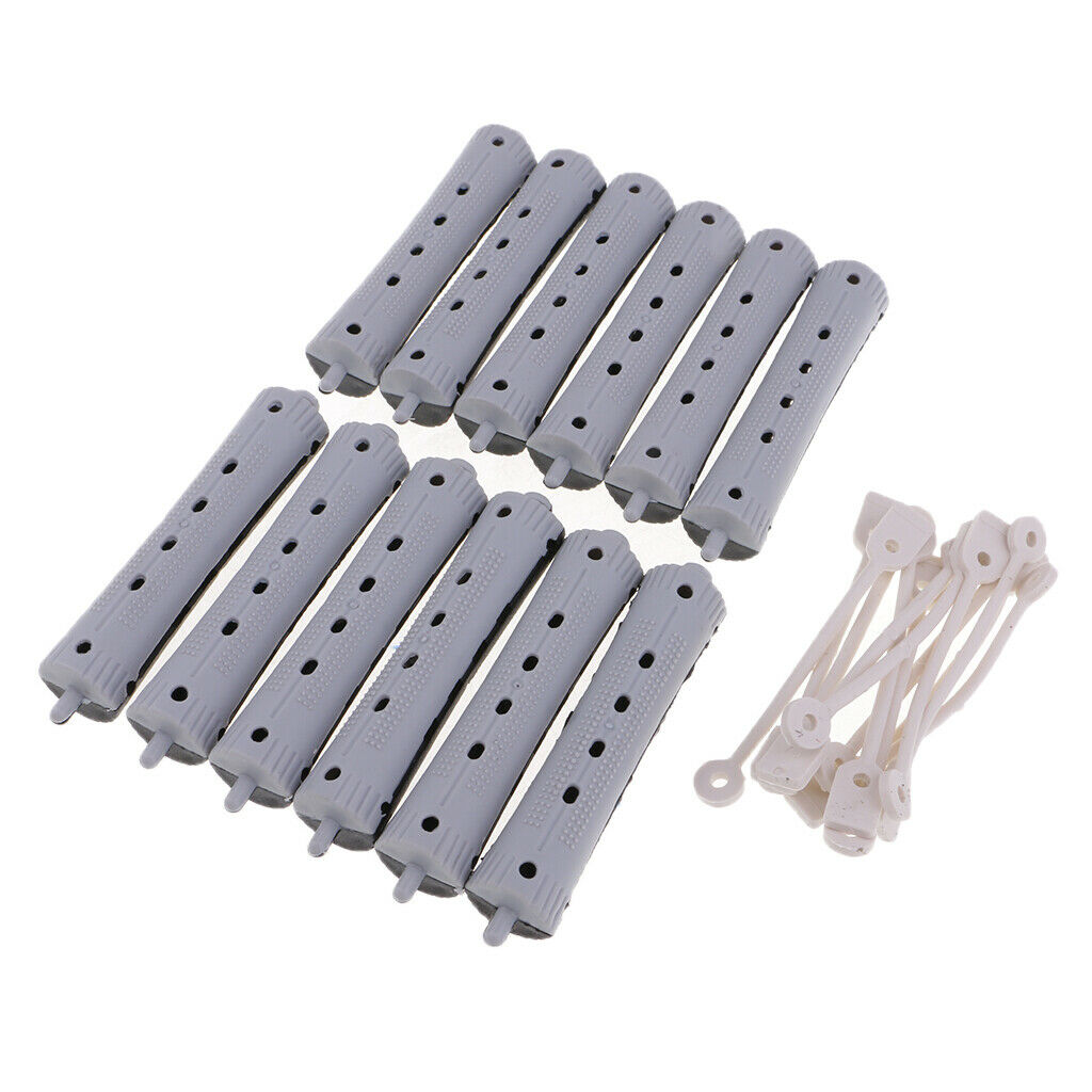 72Pcs Non-Slip Plastic Perming Rods Waves Bang Pin Curls Perm Rollers for Barber