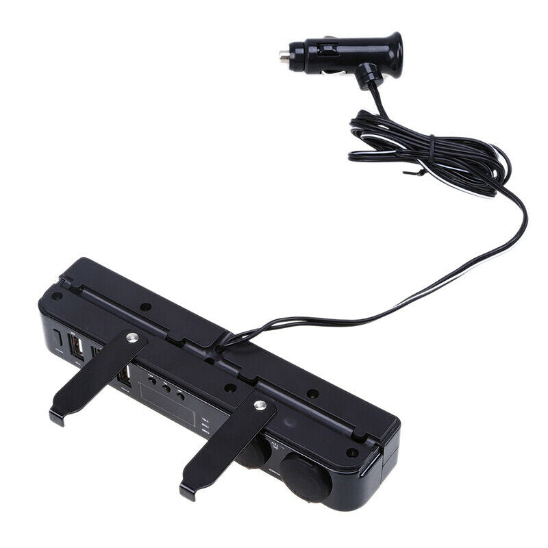 Car Cigarette Lighter Socket Splitter Multiple USB Charger Power Adapter Black