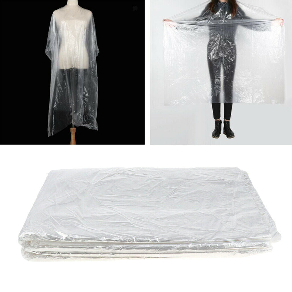 100Pcs Large Disposable Hair Cutting Cape Gown Salon Stylist Barber Capes