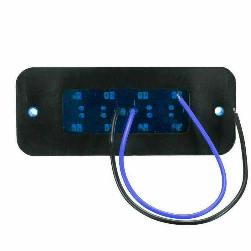 4x Blue 4 Inch 8 LED Rectangle Truck Semi Trailer Side Marker Clearance Light
