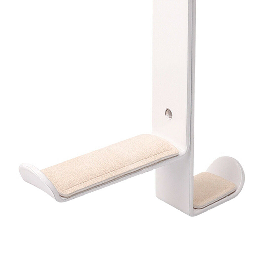 Headphone Stand Hanger Hook Headset Clever Under Desk w/ Curved End White A
