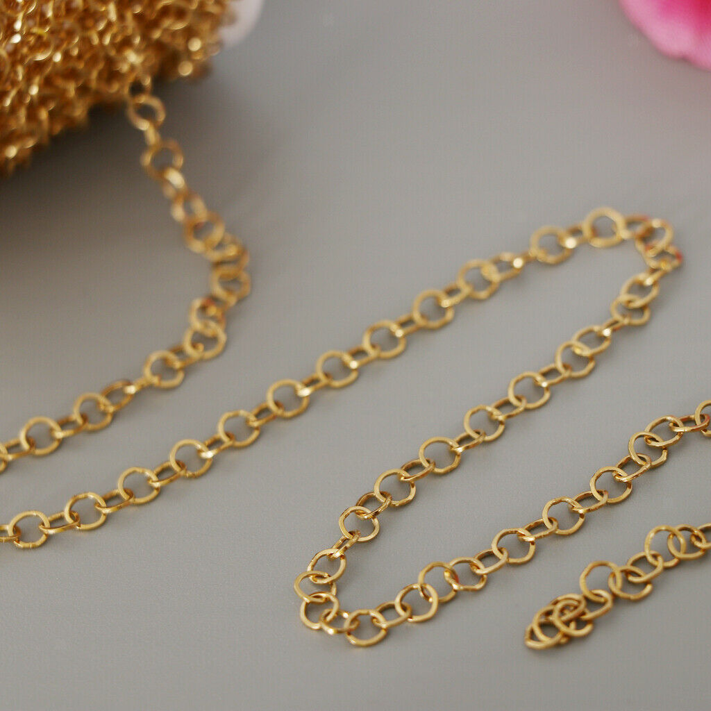 6 Meters Stainless Steel Cable Chain Link in Bulk for Necklace Bracelet Jewelry