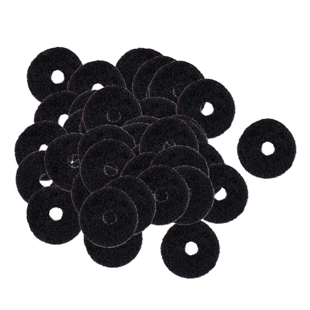 50 Pieces Felt Strap Lock Washers Black for Acoustic/Electric Guitar Parts