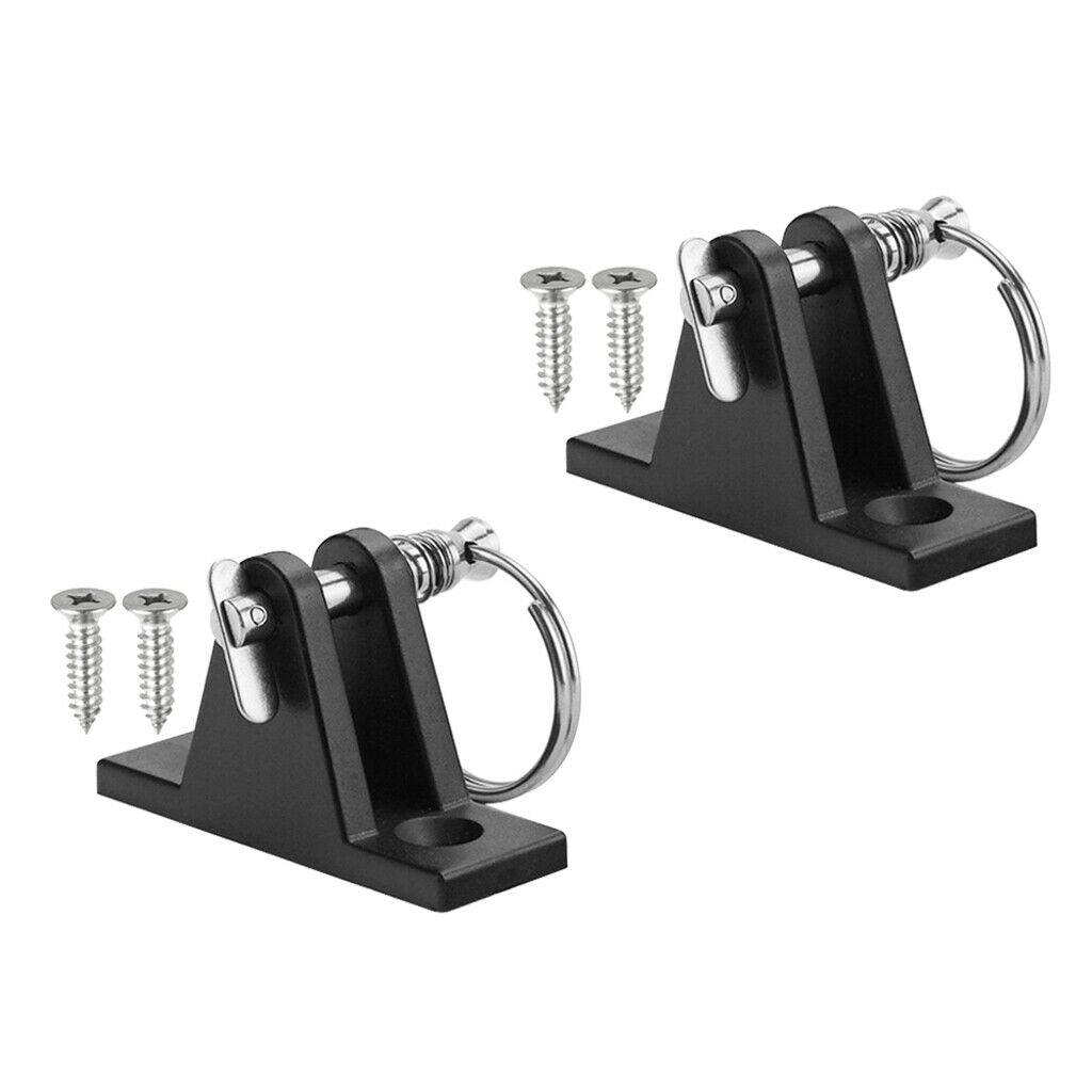2X Boat Marine Nylon Deck Hinge Fitting with Quick Release Pin Bimini Top