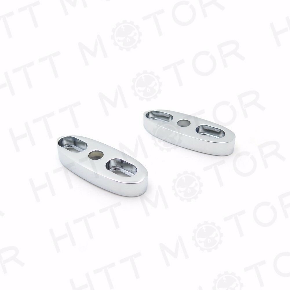 Chrome Motorcycle Mirror Block Off Mirror Base Mirror Plates 2.5" X 1"