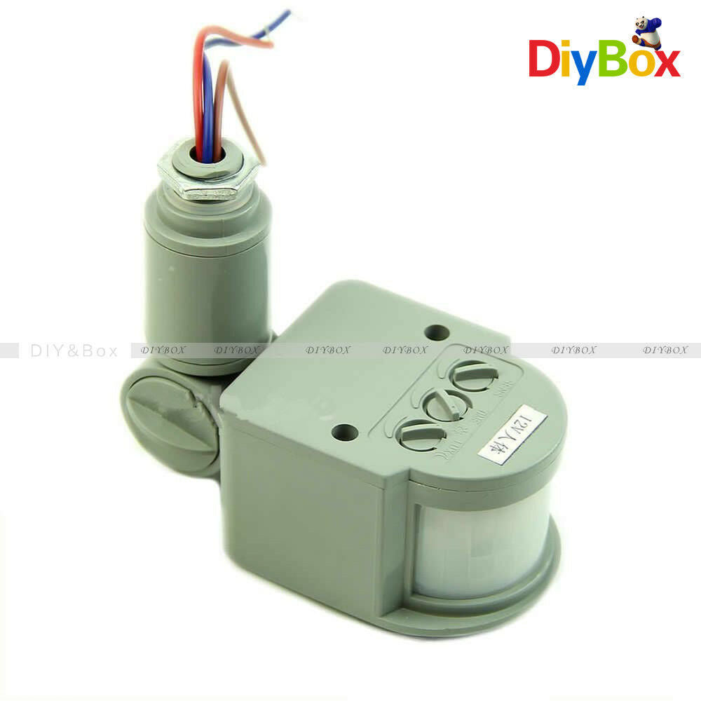 Security LED Light Infrared PIR Motion Sensor DC 12V 12M Detector Wall RF 140°