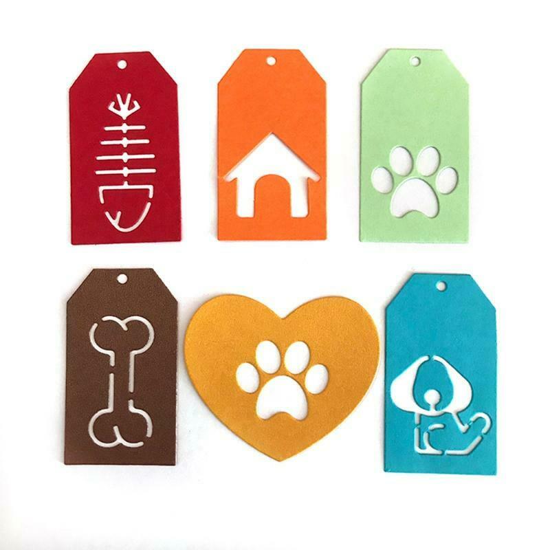 Animal Tags Metal Cutting Dies Stencil Scrapbooking DIY Album Stamp Paper Card