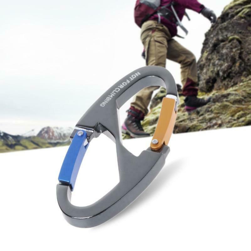 Outdoor Camping Tool 8 Shaped Carabiner Keychain Snap Clip Hook Hiking Buckle