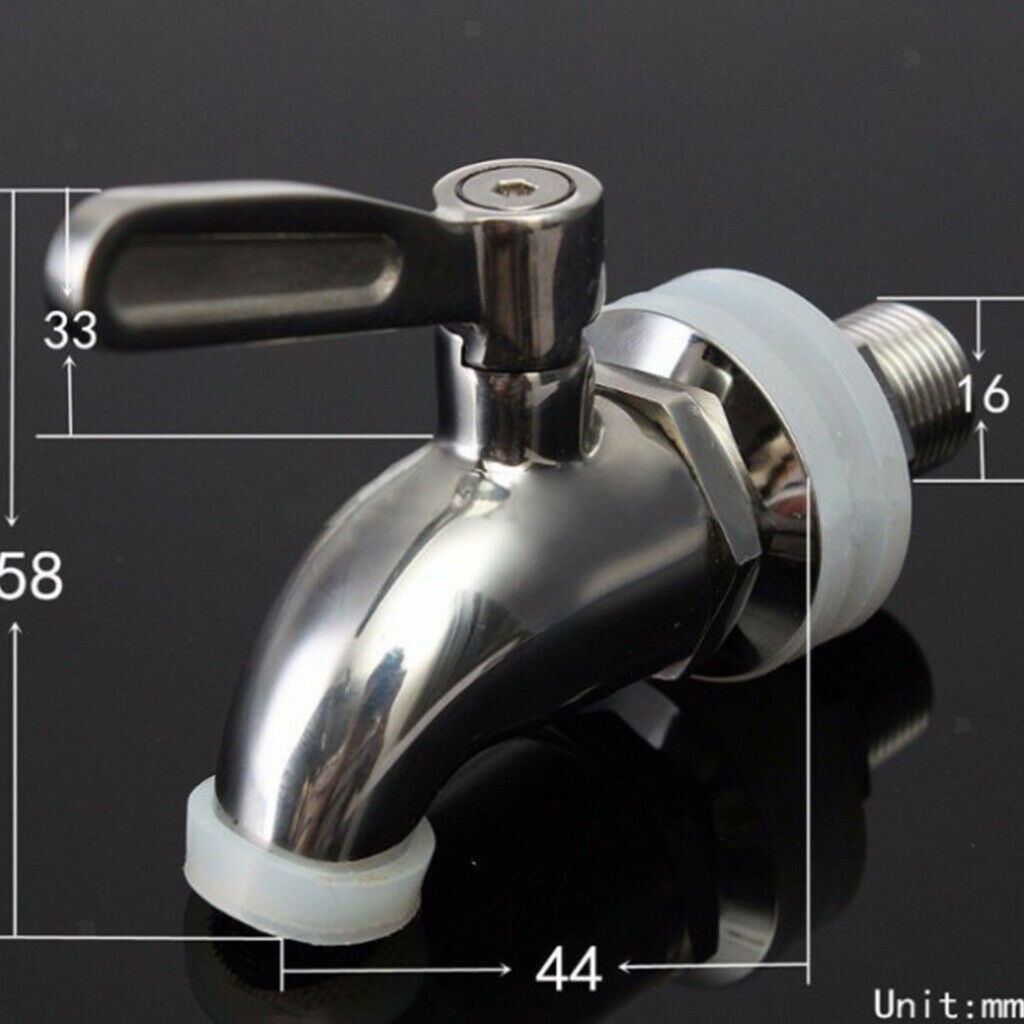 Stainless Steel Beer Beverage Dispenser Faucet Spigot Tap for Bar Pub Party