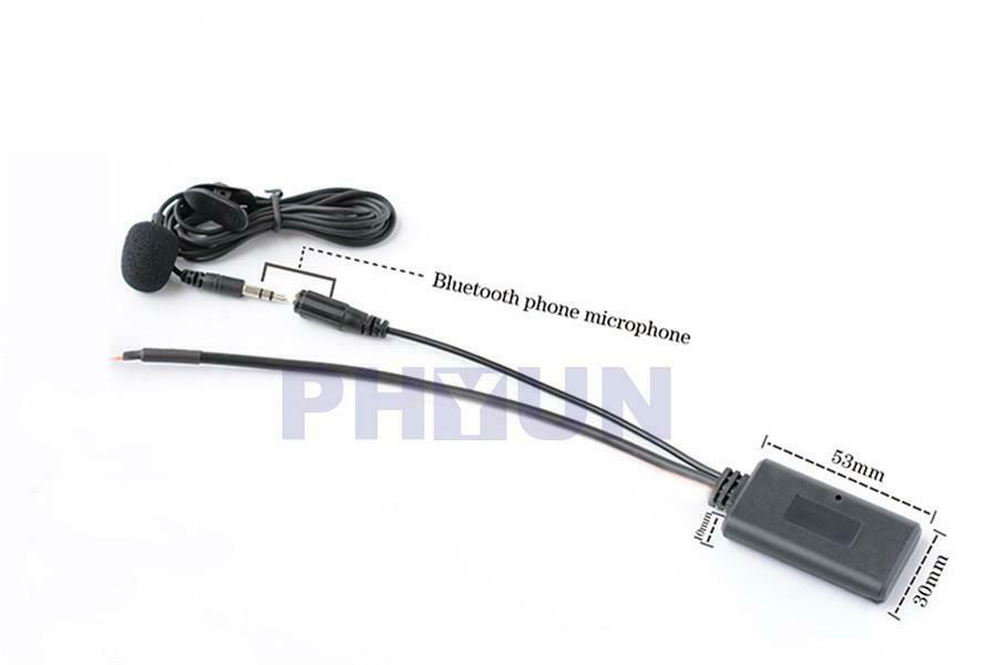 12PIN AUX Bluetooth Adapter Wireless Music Audio Cable Microphone Input For BMW