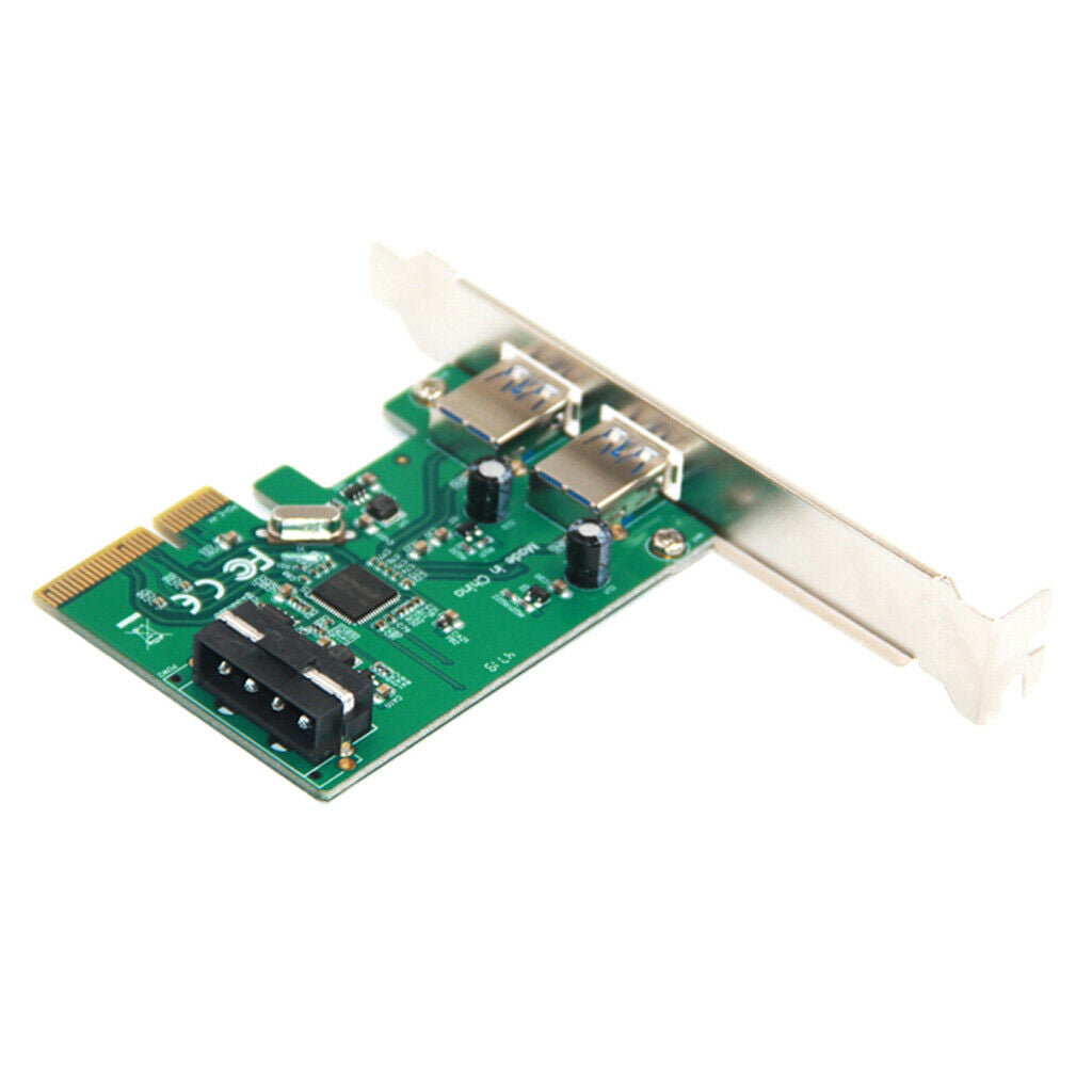 PCI-E 4x Express to USB3.1 Type A Dual Port Add on Expansion Card Adapter