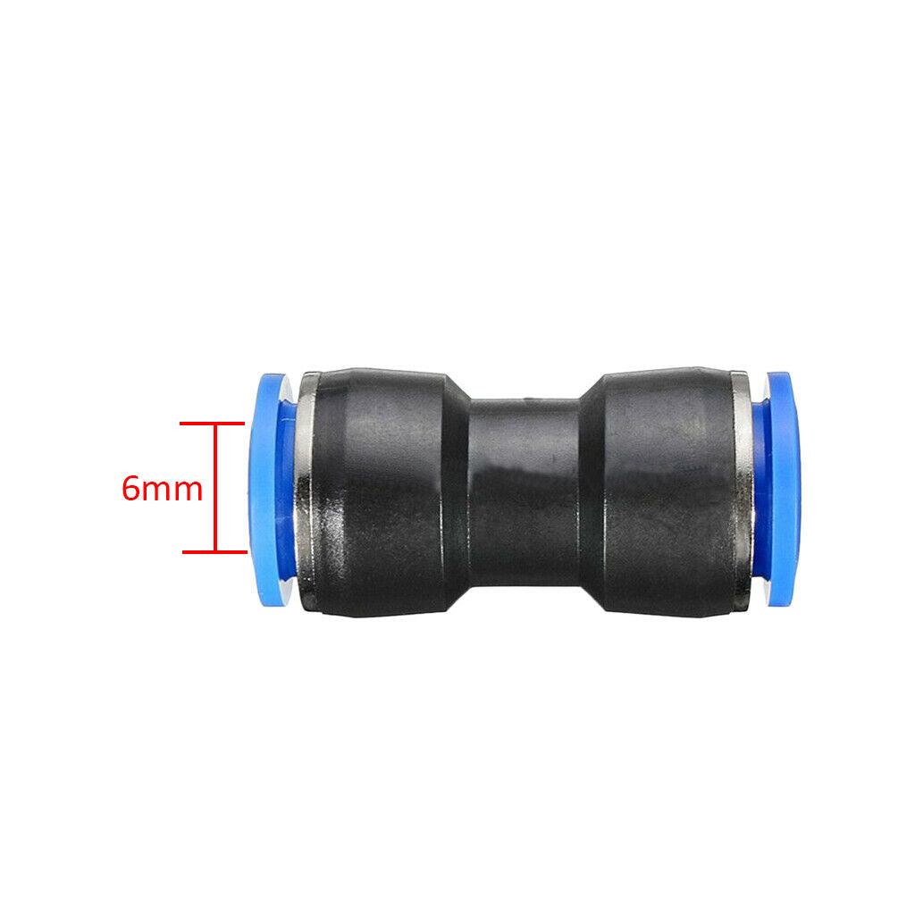10pcs Pneumatic Fittings Kit (6mm dia) - Quick Fittings Hose Coupler For Air,