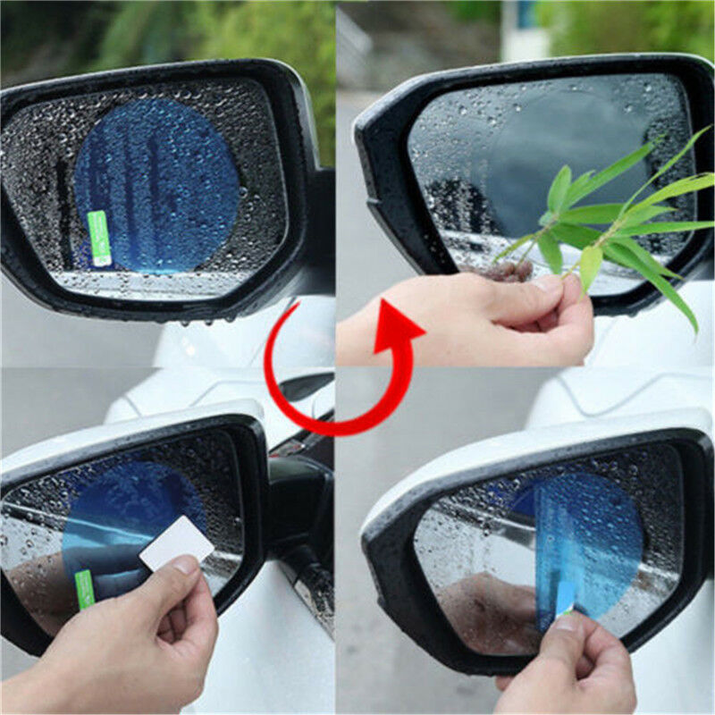 4X Car Anti Fog Anti-glare Rainproof Rearview Mirror Trim Film Cover Accessories
