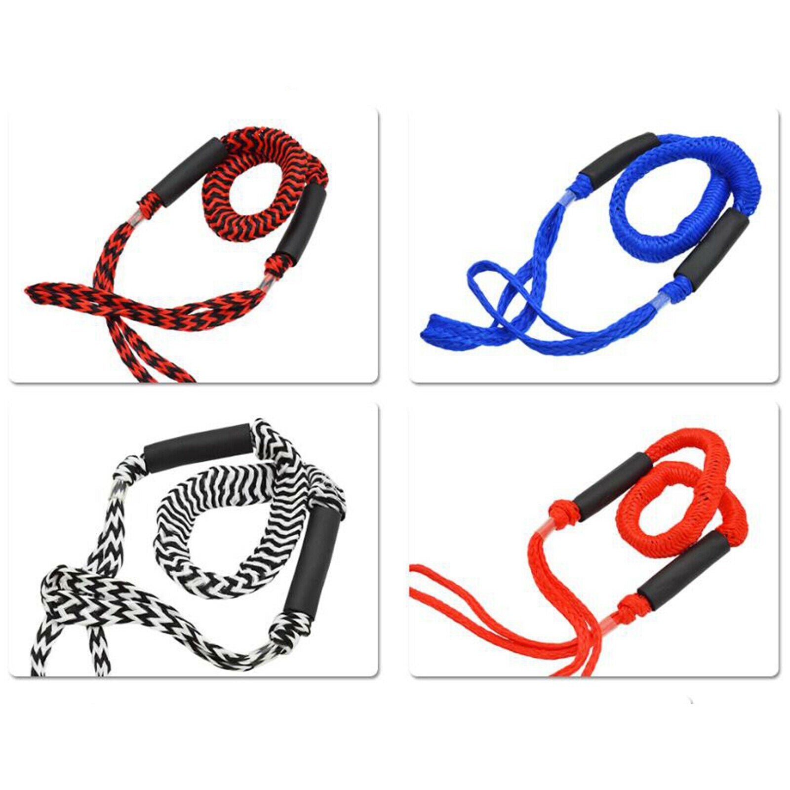 2X PWC Bungee Dock Line 4 ft Mooring Rope for Boat Jet Ski Docks Black_White