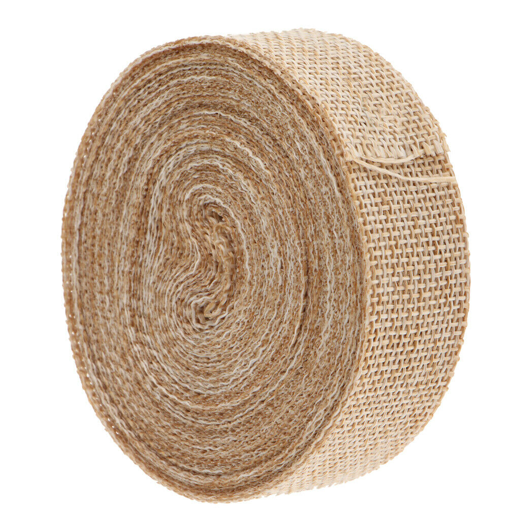 Natural Jute Burlap Fabric Rustic Hessian Ribbon Tape Wedding Decoration DIY