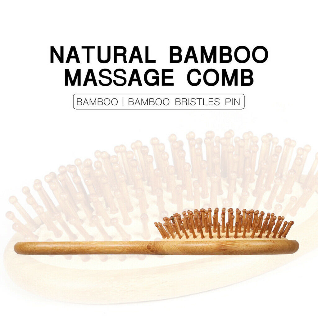 3Styles Natural Bamboo Hair Brush Air Cushion Comb Scalp Massage Anti-static