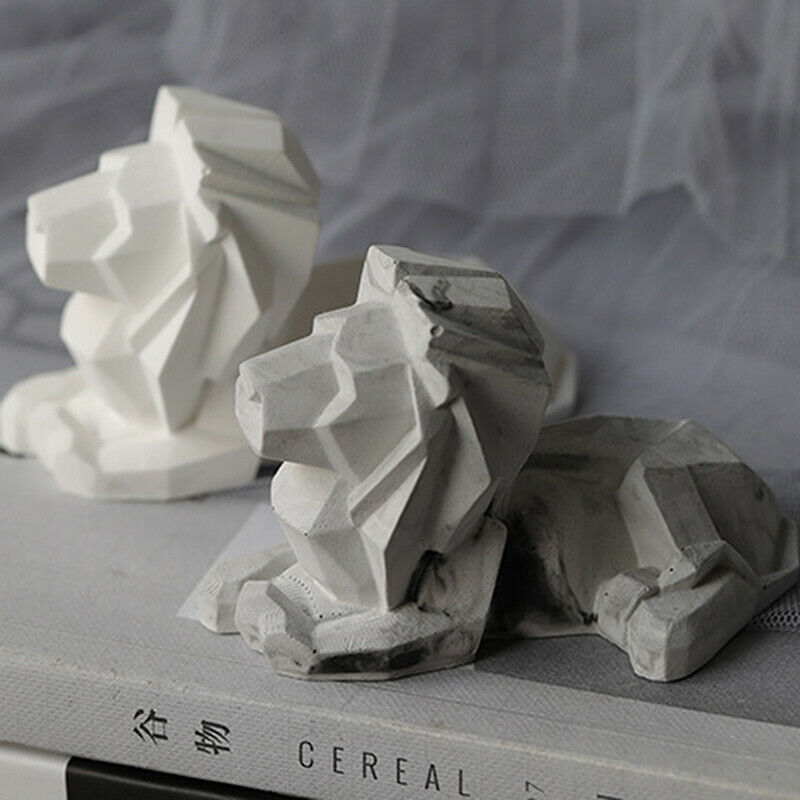 1PC Geometric Lion Candle Mold Silicone Mold DIY Handmade Gifts Home Party DBDA