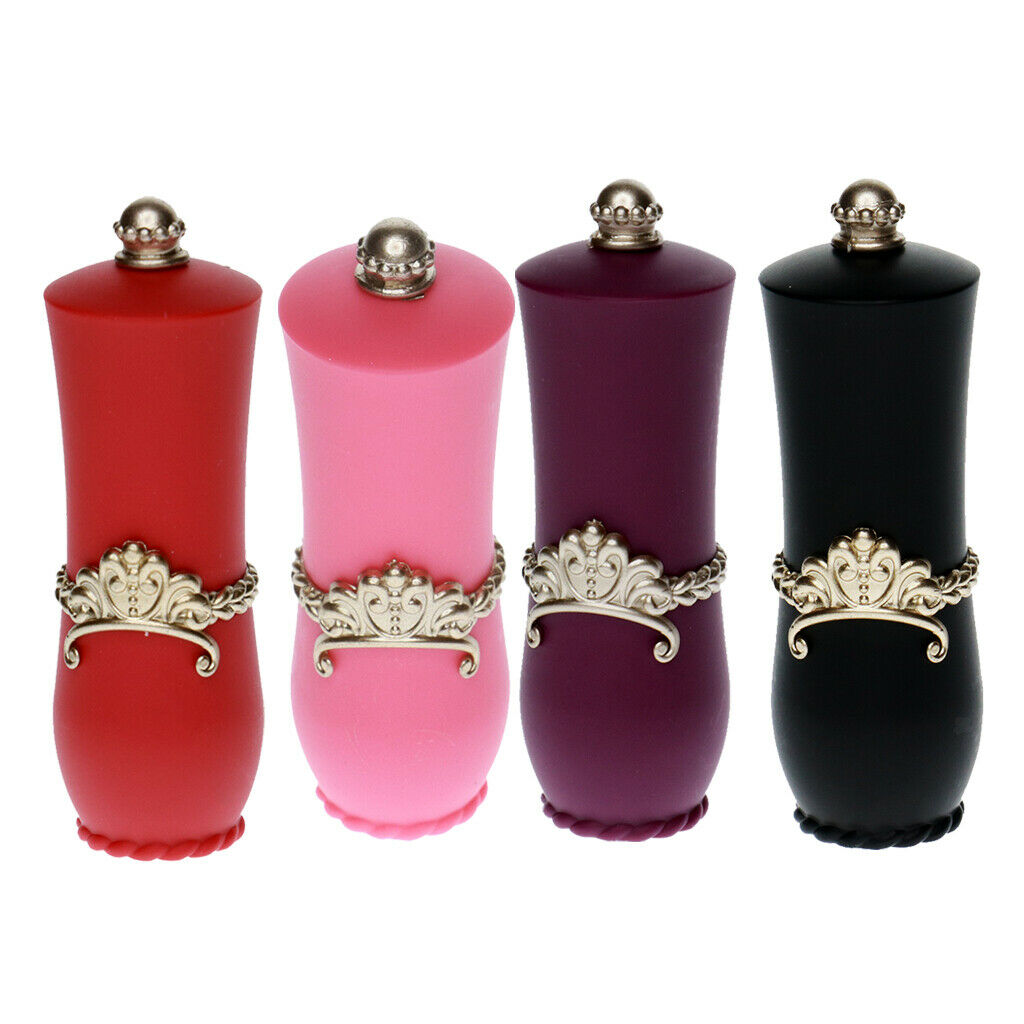 4x Lipstick Shape Needles Pillow Holder with 5pcs Sewing Needles