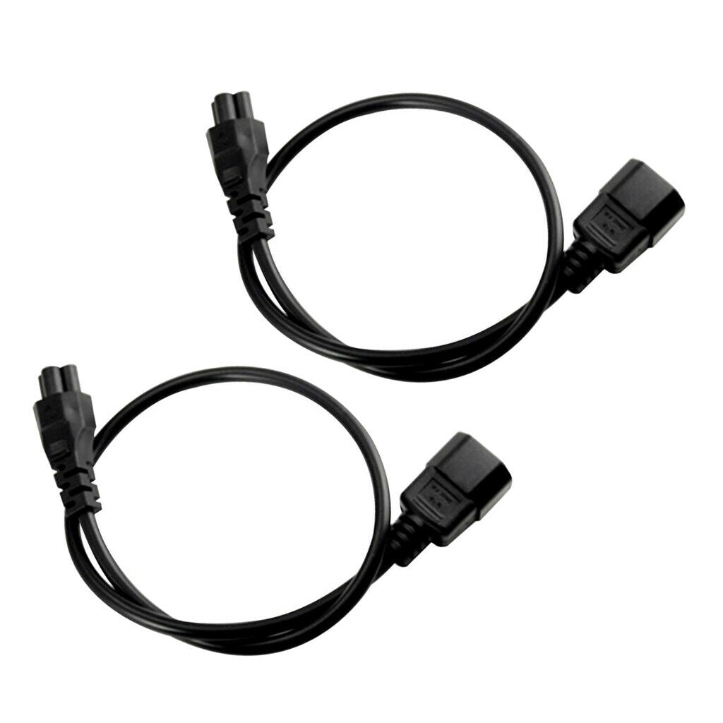 2x New IEC320 C14 Male to C5 Female C14-C5-Cable Replace Part UPS Server Kit