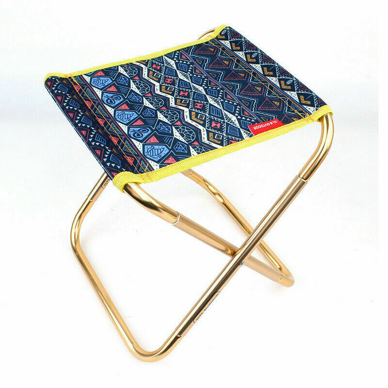 1x Aluminium Folding Chair Camping Fishing Picnic Beach BBQ Mini Stool Rest Seat
