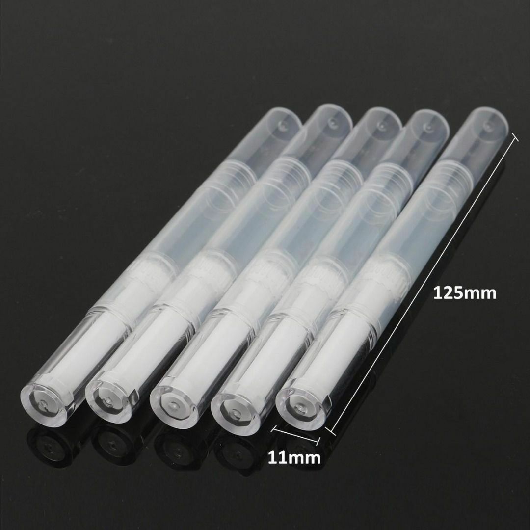 5pcs Cuticle Oil Container With Brush Lip Balm Nail polish Tube Empty Twist Pen