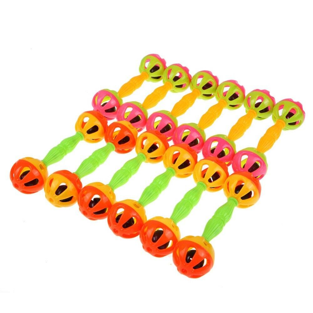 Plastic Cartoon Baby Hand Bell Rattles Music Gift Newborns Children Grasp Toys ^
