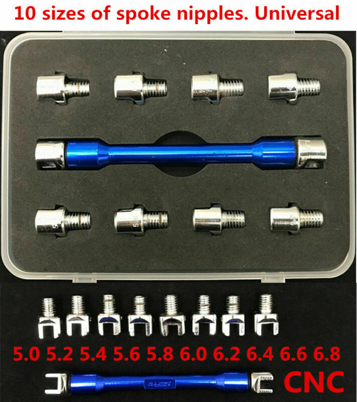 10 Sizes CNC Motorcycle Bikes Spoke Nipples Wrenches w/ 10 Hardened Tips 5.0-6.8
