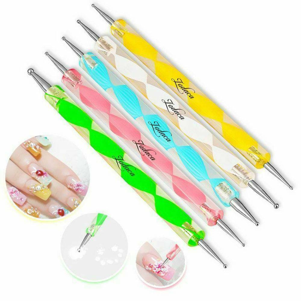 US 20Pcs Nail Art Gel Design Pen Painting Polish Brush Dotting Drawing Tools Kit