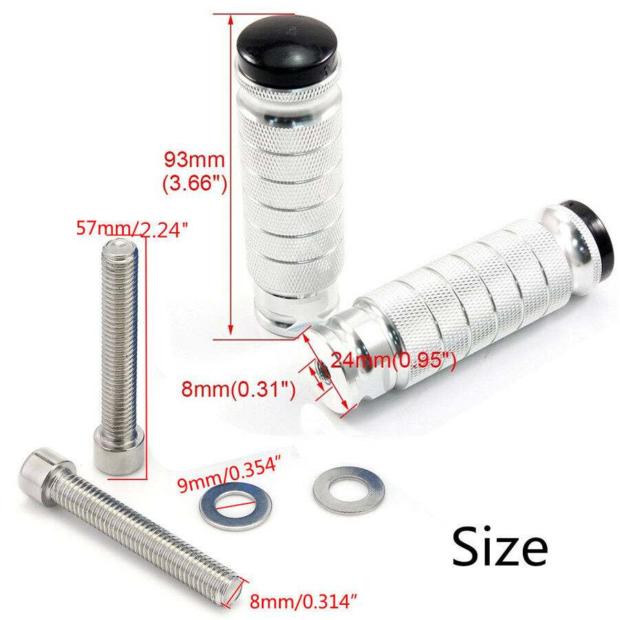 1 Pair CNC Aluminum Motorcycle Rear Set Footrests Foot Peg Foot Rest Pegs Pedal