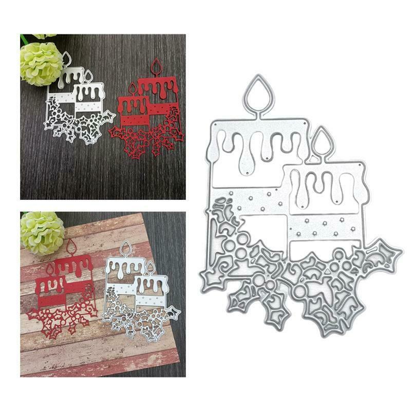 Candles Die Cuts Stencils Aesthetic Decorative Embossing Die for Scrapbooking