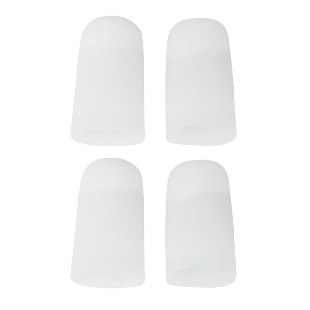 Unisex Toe Caps Toenail Cushion Pads Covers for Corns Ingrown Toenails White