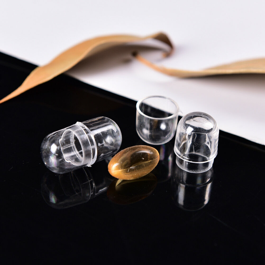 10pcs Empty Gelatin 14*24mm Capsules Transparent Color Gel Caps Vo TwJCAUJ Kt