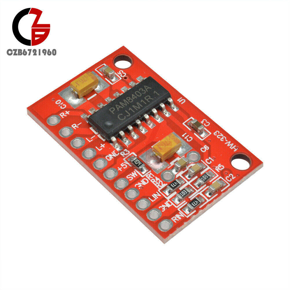 2pcs 3W×2 Mini Digital Audio Amplifier Board USB DC 5V Power Supply