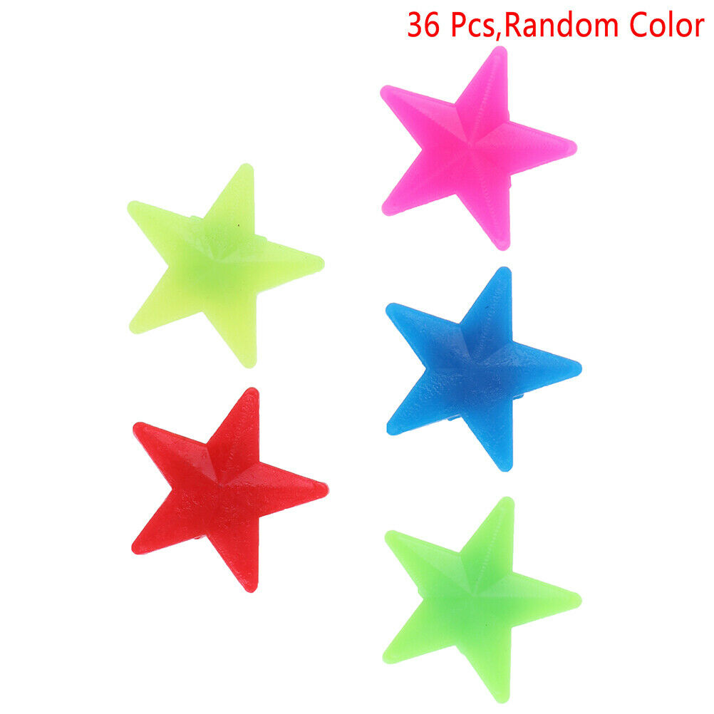 36 Pcs Bicycle Bike Wheel Spoke Plastic Star Children Clip Colored Decora.l8