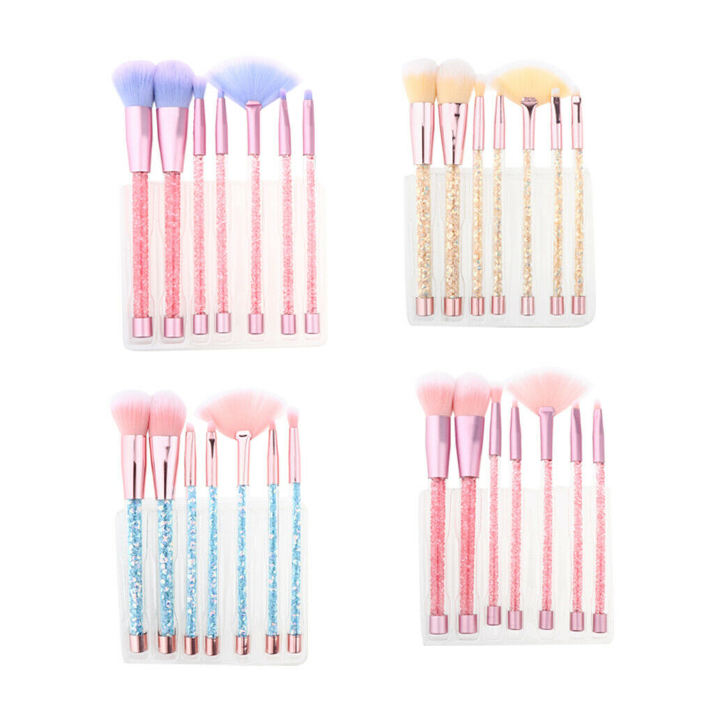 7x Makeup Brushes Blending Highlighter Contour Powder Brush Blaze Orange