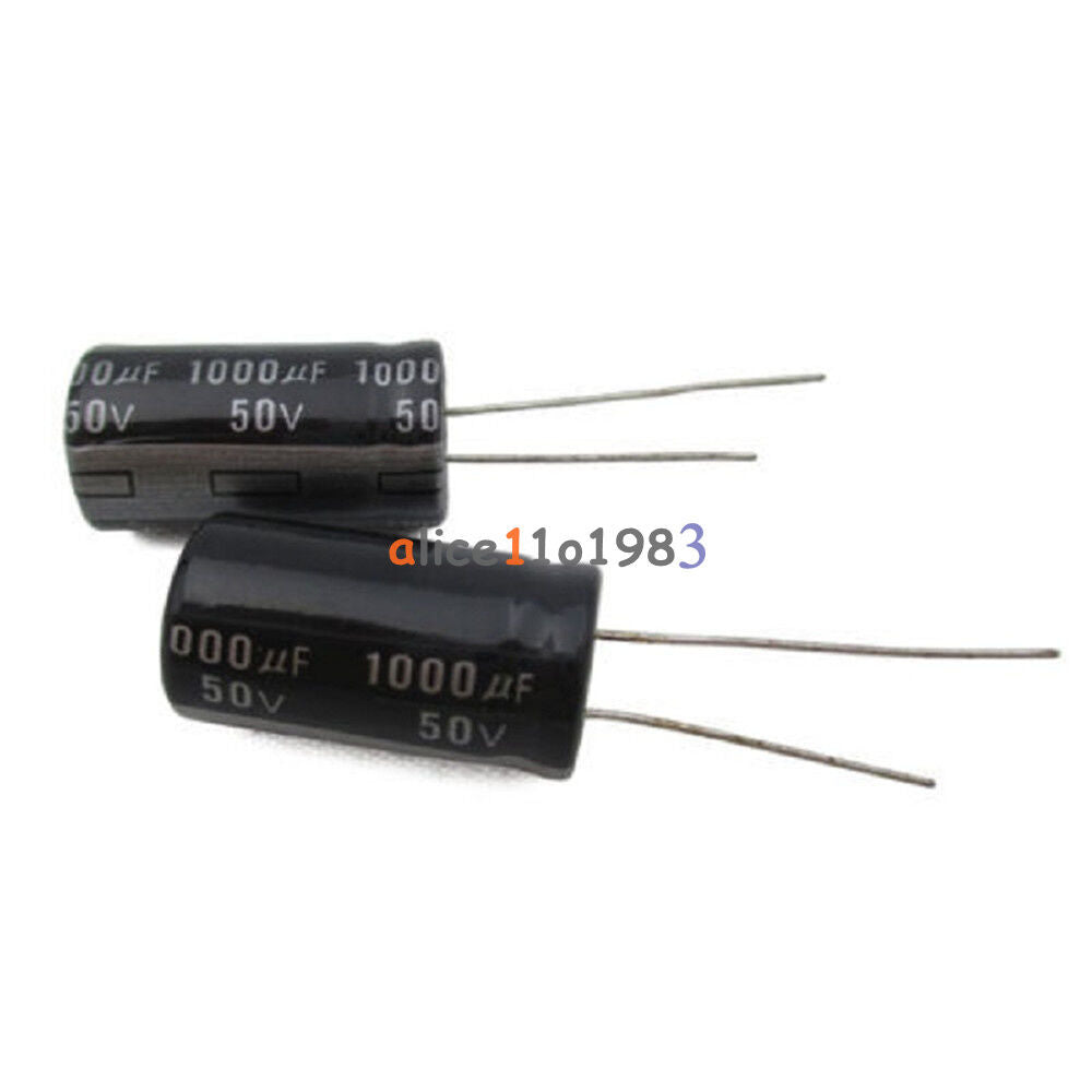 5PCS 1000uF 50V 105C Radial Electrolytic Capacitor 13x21mm