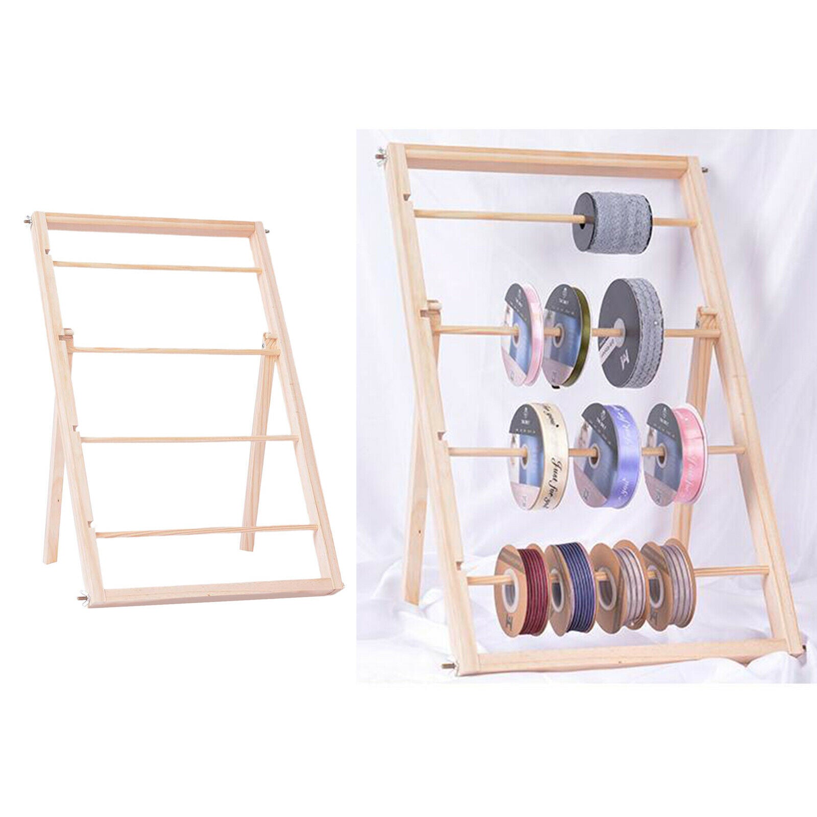 Wood Storage Thread Holder Sewing Organizer Table Curling Holder