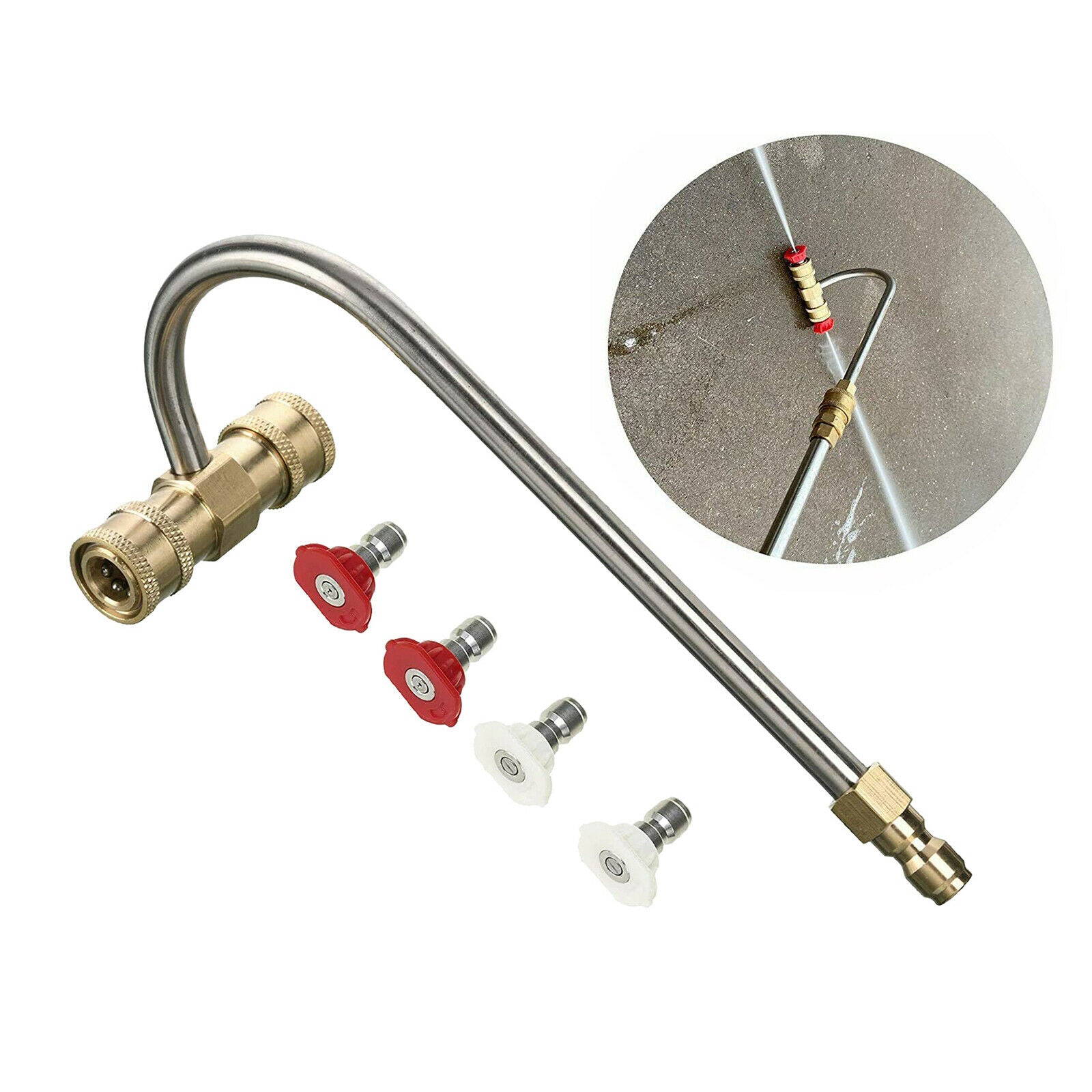 Tool Pressure Washer Gutter Cleaning Attachment for Car Patio 4000 PSI