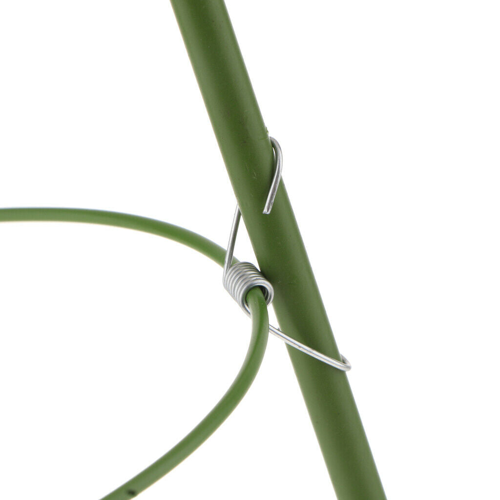 3x60cm Durable Plant Climbing Support Cage Garden Tomato Stake With 3 Rings