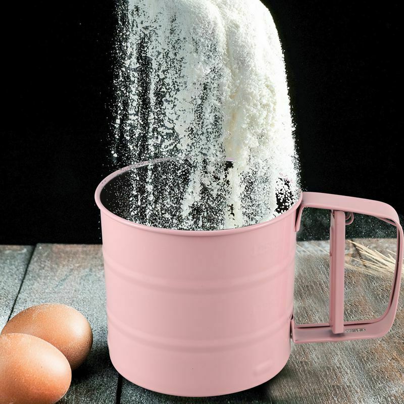 Stainless Steel Flour Sifter Handheld Powder Flour Sieve Icing Sugar Manual SiO2