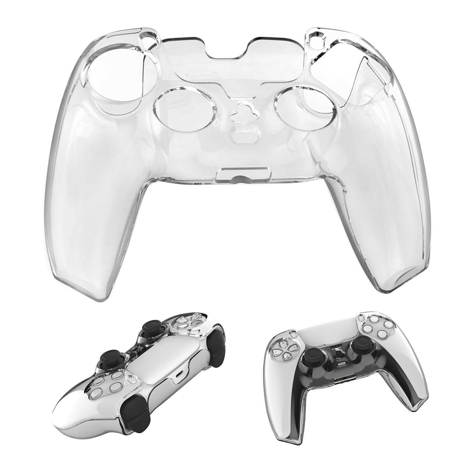 Transparent PC Soft Case Skin Grip Cover Protection Thumb Caps PS5 Controller