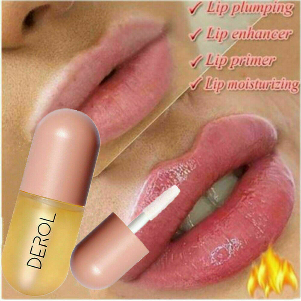 2x Plant Extracts Plumping Lip Serum Day & Night TOP Lip Plump Enhancer Makeup
