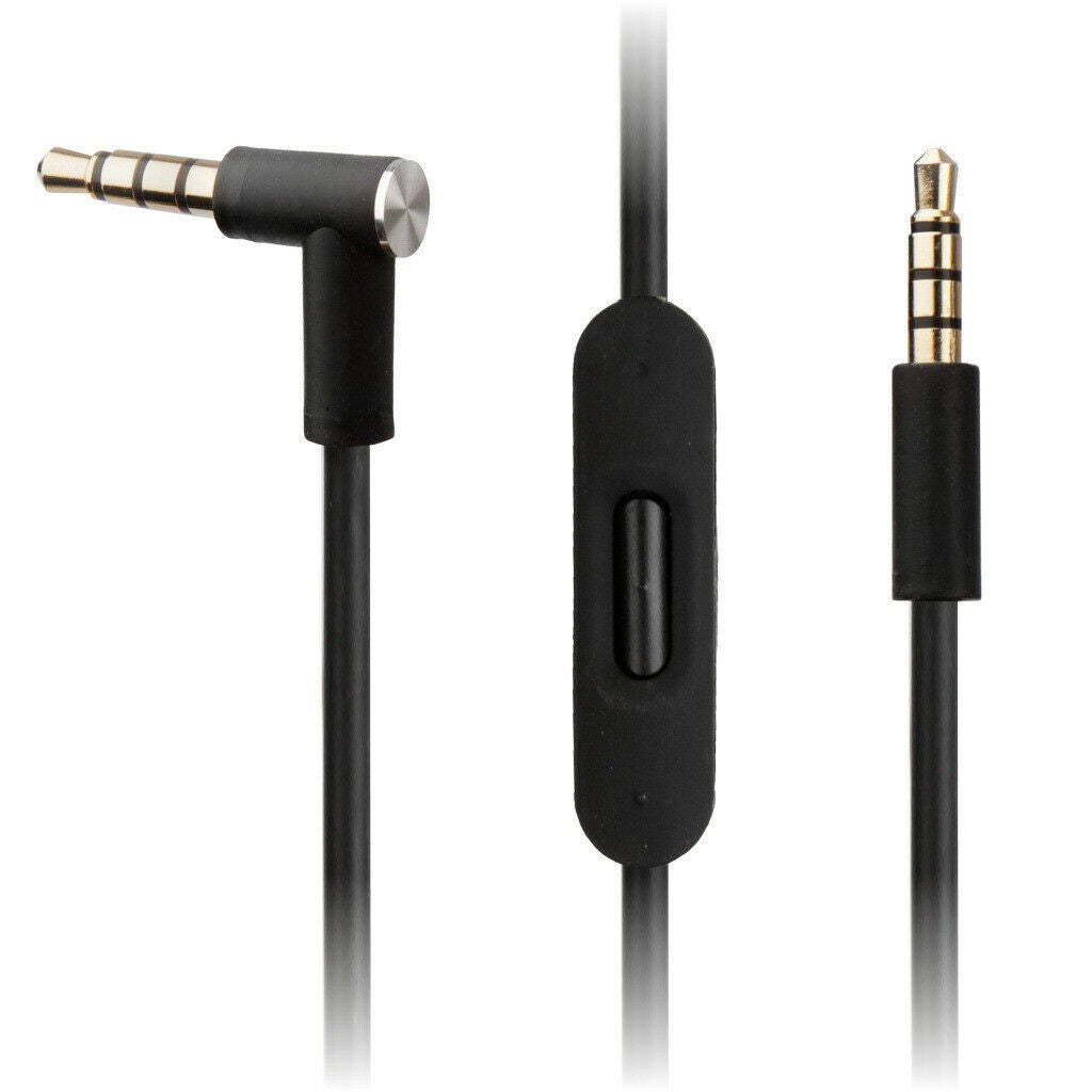 Black Audio Cable for Beats by Dr Dre Solo3 Studio 3.0 Headphones w Microphone