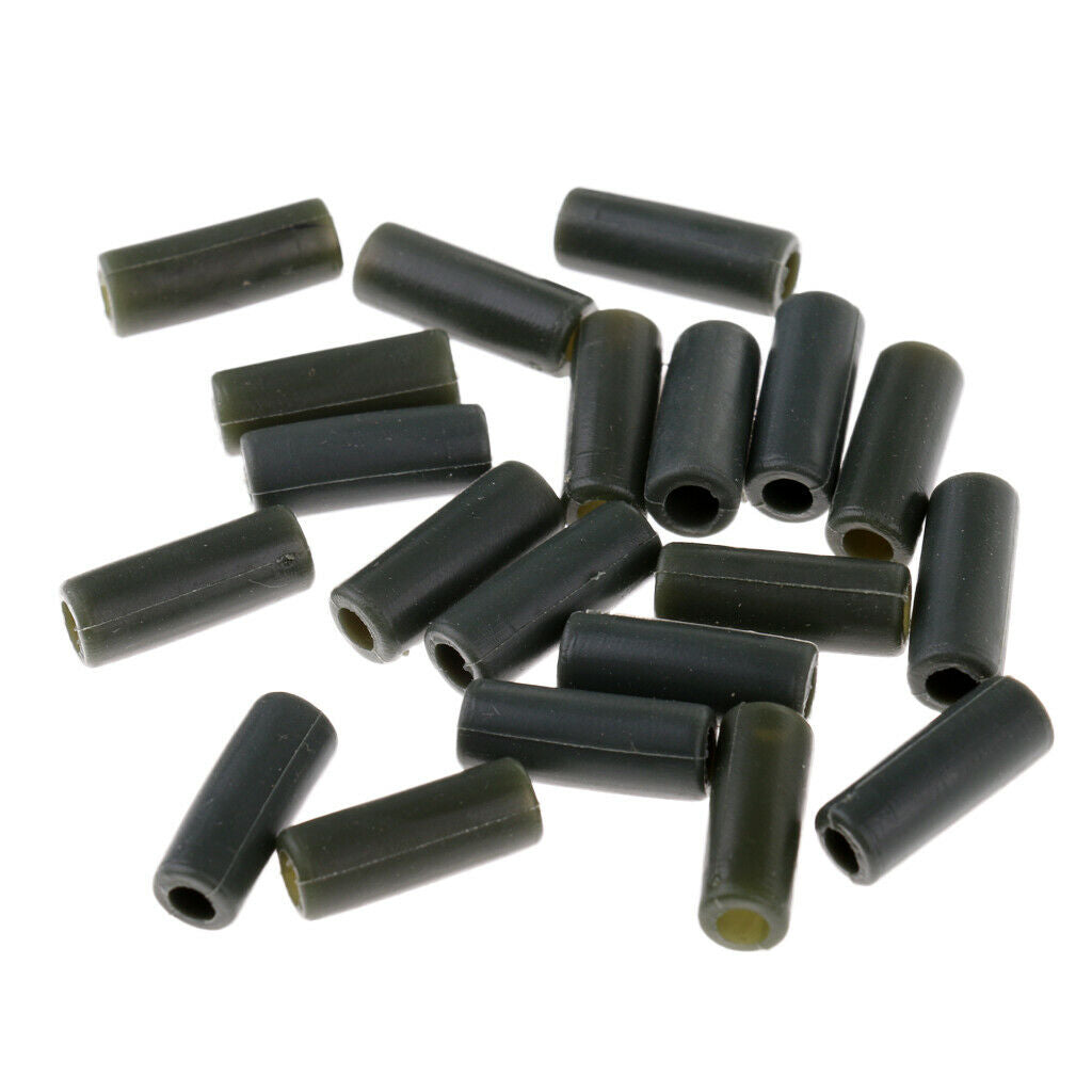 20 Pieces Fishing Tail Rubber Tube Saftey Lead Clips Fishing Terminal Tackle