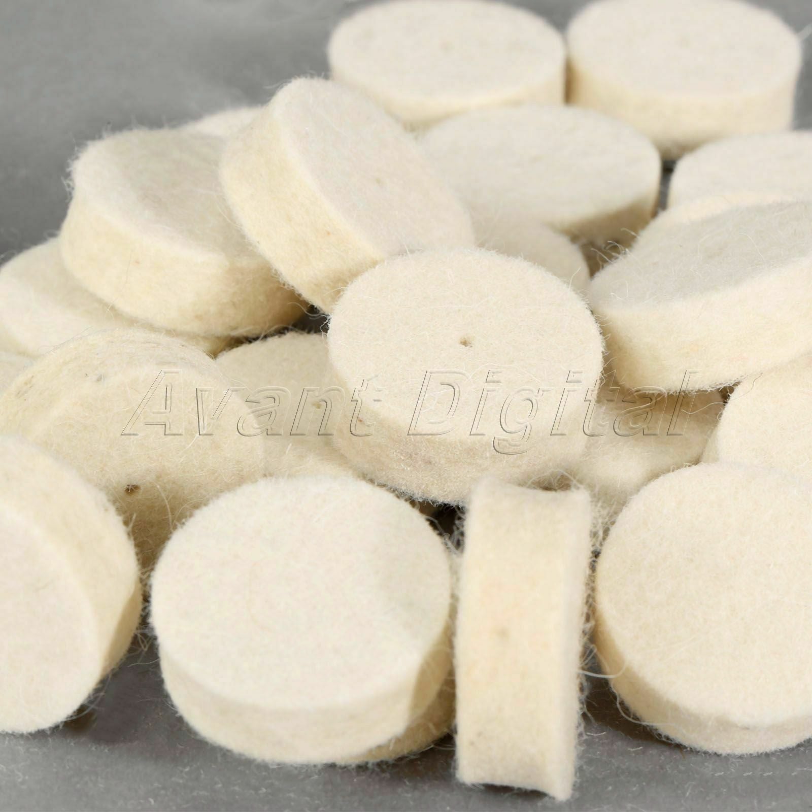 76Pcs Soft Felt Wool Buffing Polish Wheel Pads Burr Shank Rotary Tool with Paste