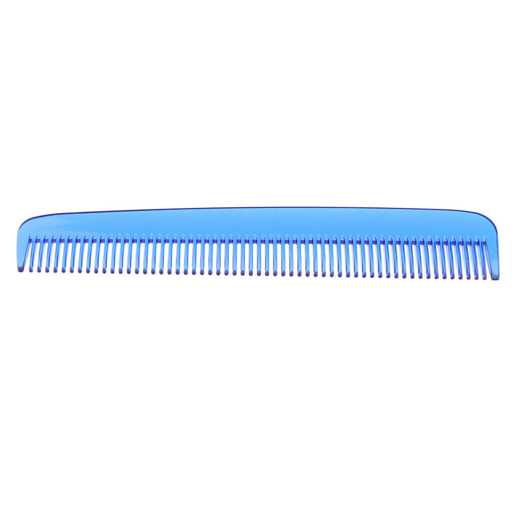 Salon Hair Cutting Styling Fine Tooth Comb Plastic Beard Grooming Comb Blue