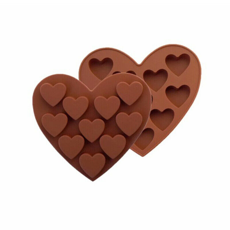 Silicone Ice Cube Tray Maker Heart Shape Cubes Chocolate Mould Valentines.l8